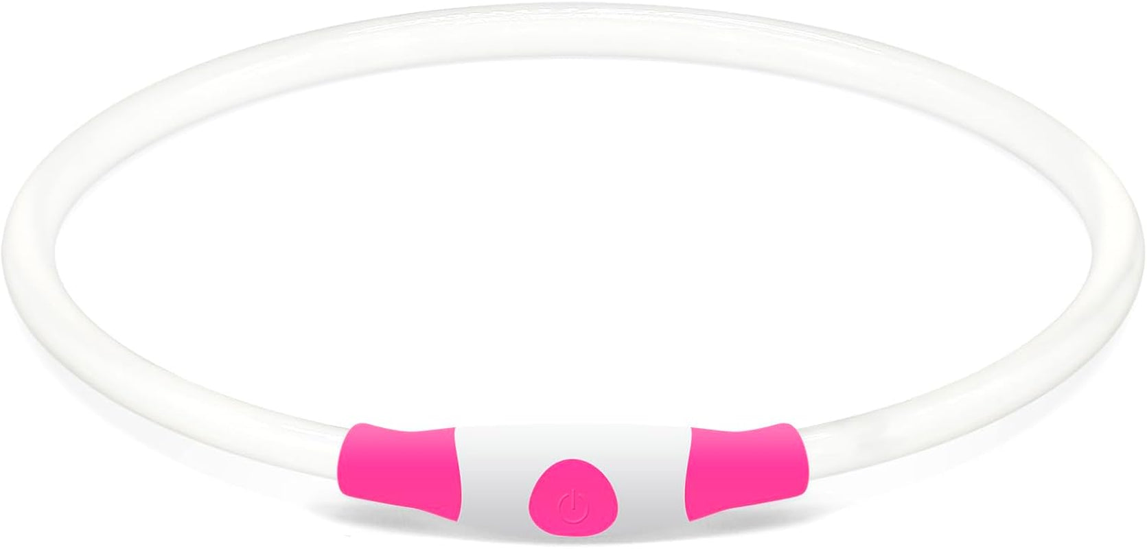 Led Dog Collar,  USB Rechargeable Flash Dog Necklace Light, Pet Safety Collar Makes Your Beloved Dogs Be Seen at Night for Small Medium Large Dogs(Pink)