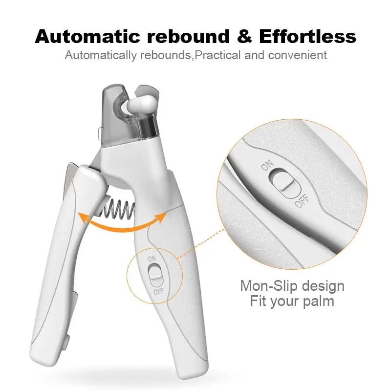 Pet Nail Clipper with LED Light Dog Cat Special Blood Line Scissors Multifunction Nail Trimmer Pet Cleaning Grooming Supplies